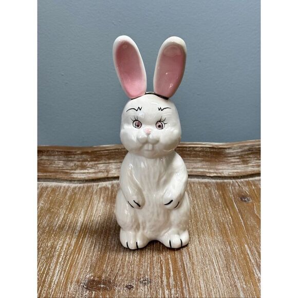 Vintage House of Lloyd Bunny Rabbit Figurine Baby Utensil Set Easter Decoration - Picture 1 of 12